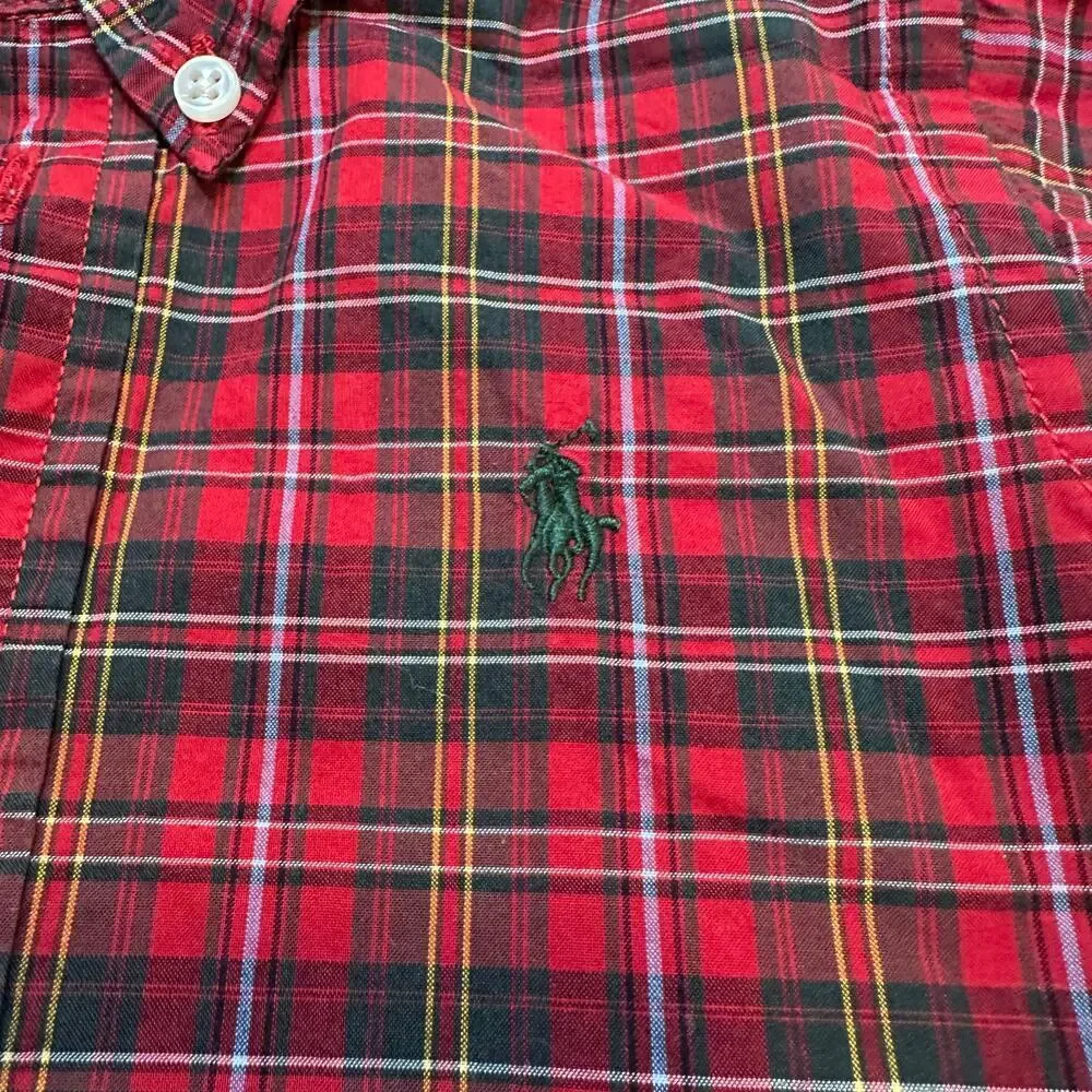 Ralph Lauren Plaid Button Down Shirt sz 12 m